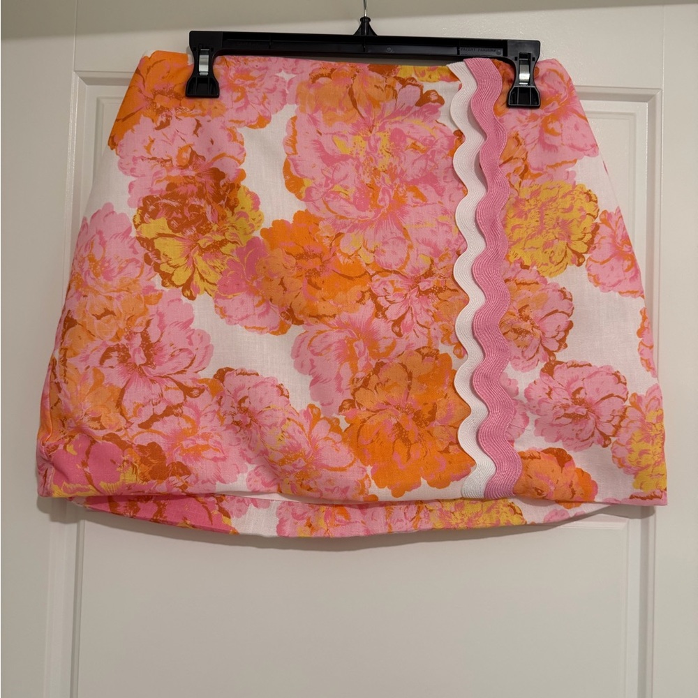 Red Dress Boutique Floral Pink and Orange Skirt Set - Picture 8 of 10